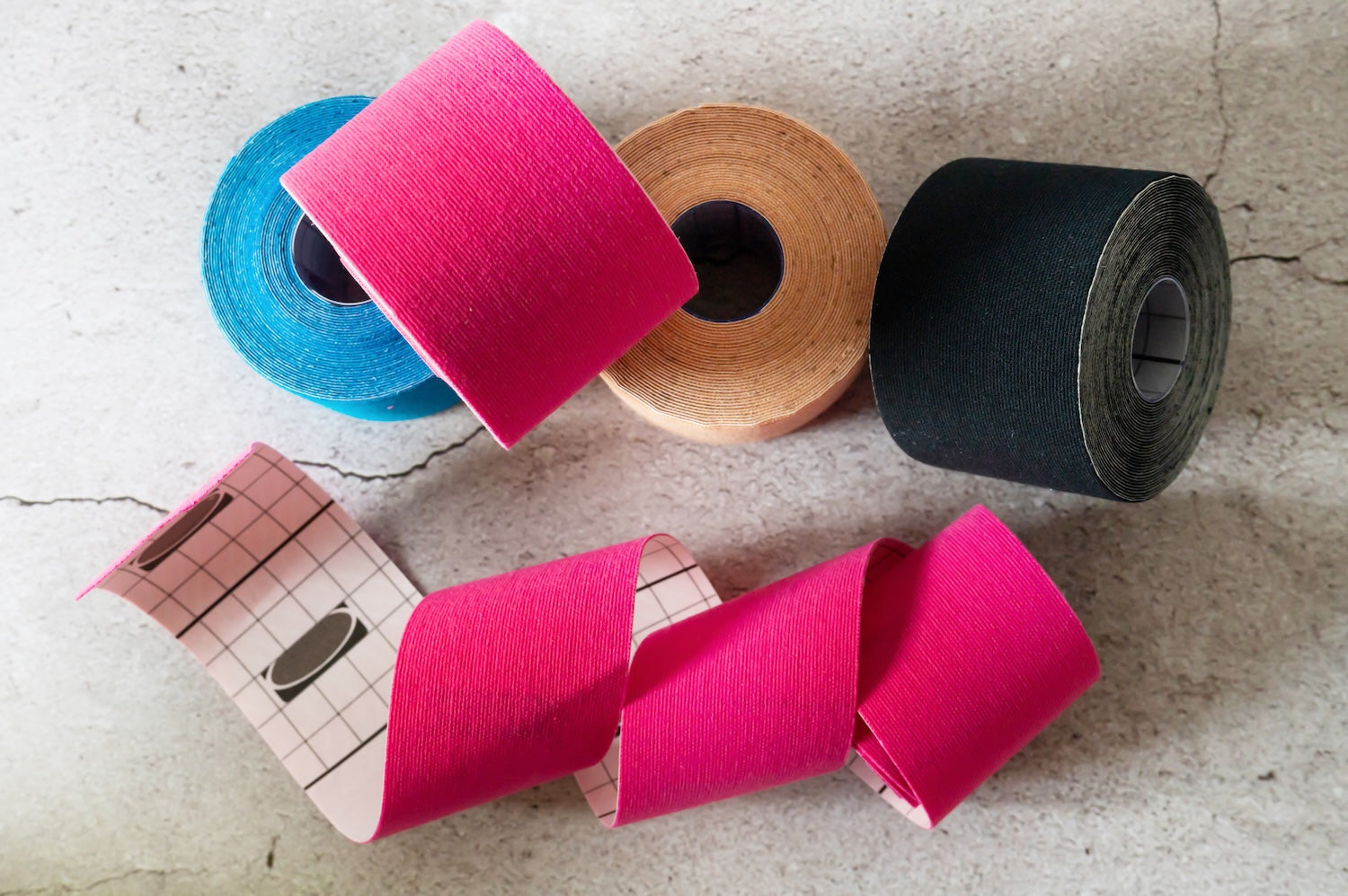 Tape or bandage on the ankle