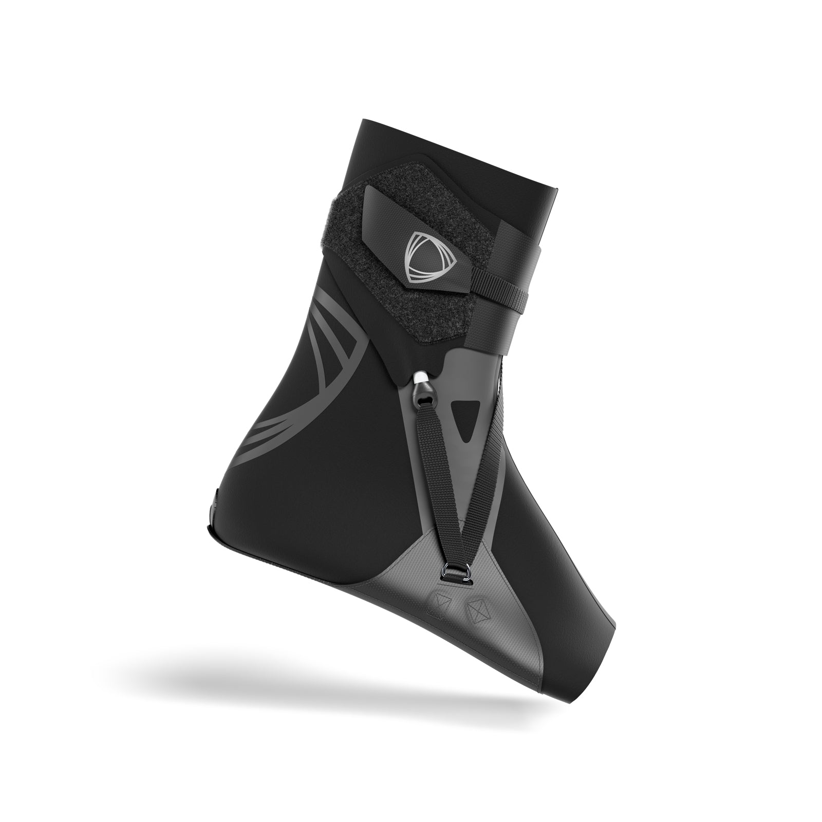 Schwarze Sprunggelenkbandage: The BetterGuard 3.0 – die beste Bandage für sportlichen Knöchelschutz. Beugt Umknickverletzungen vor und lindert Schmerzen.