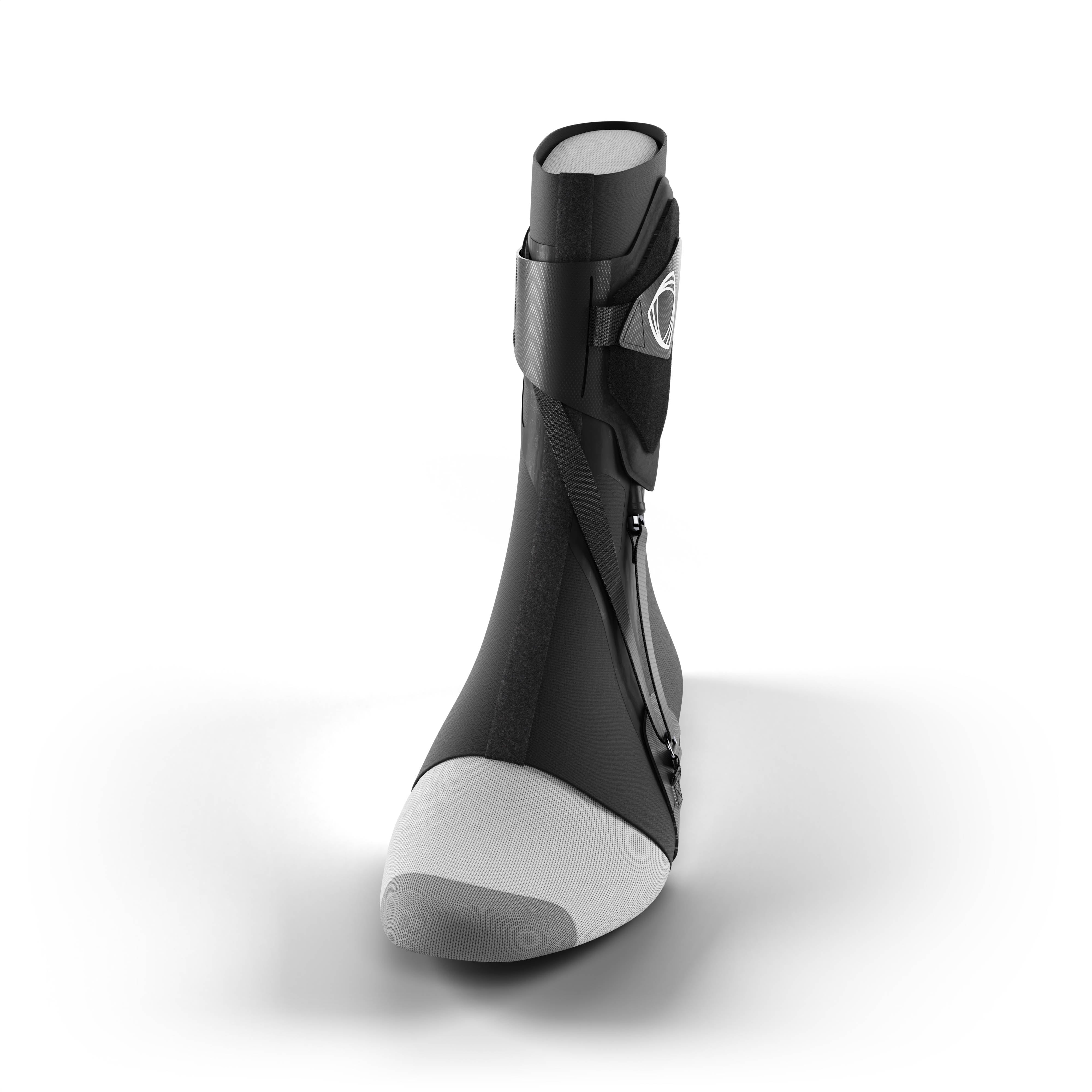 Black ankle support brace front