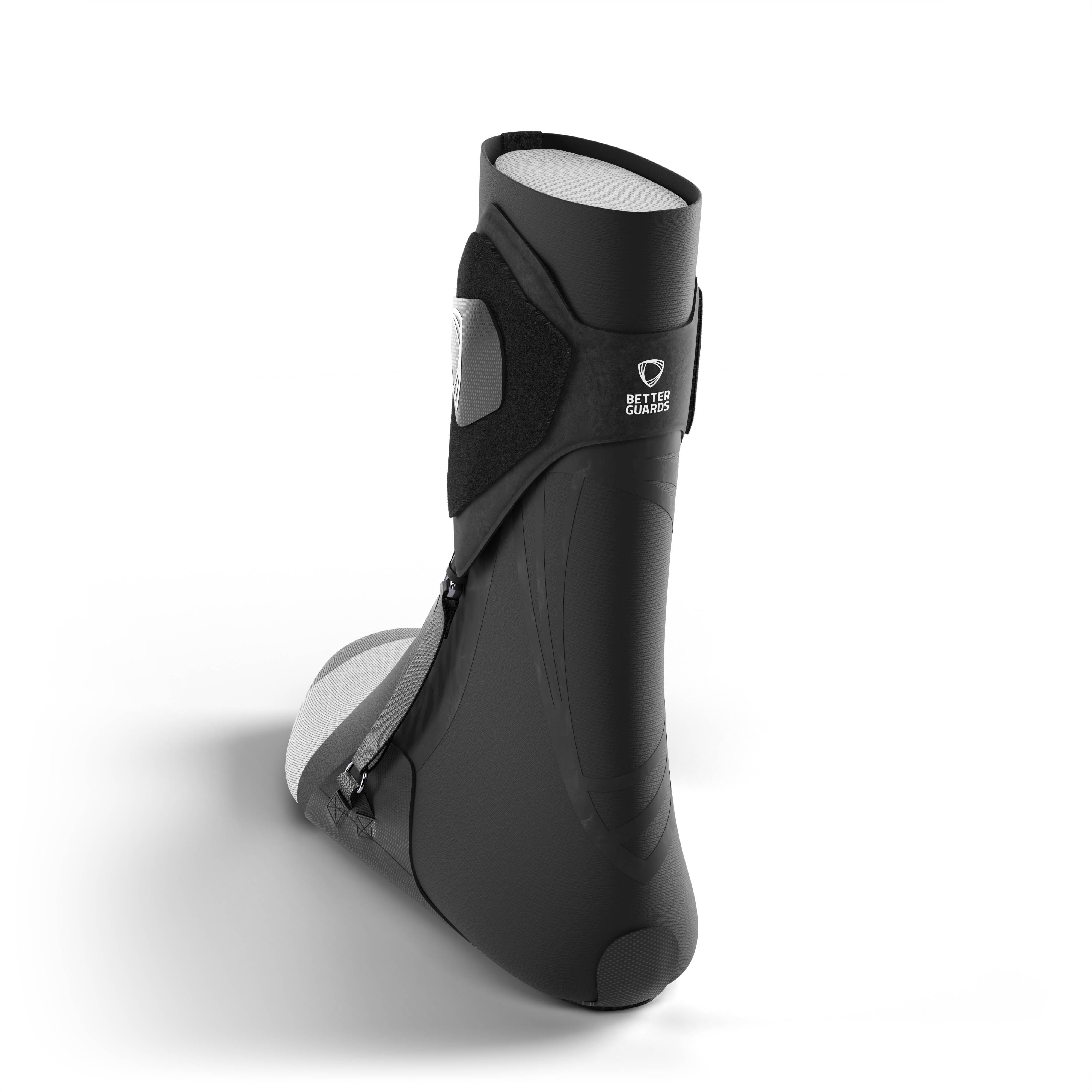 Black ankle support brace back