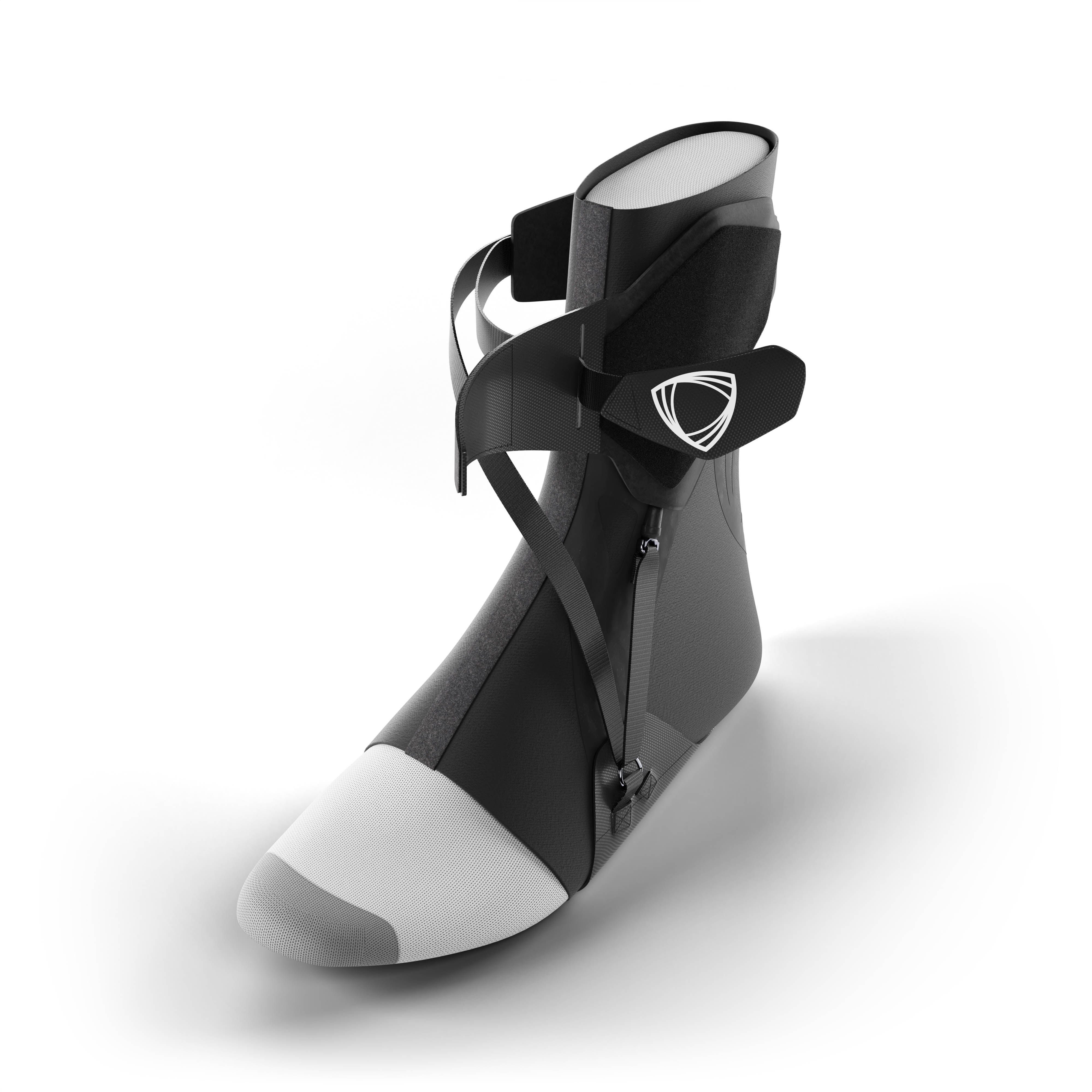 Black ankle support brace adjustable straps