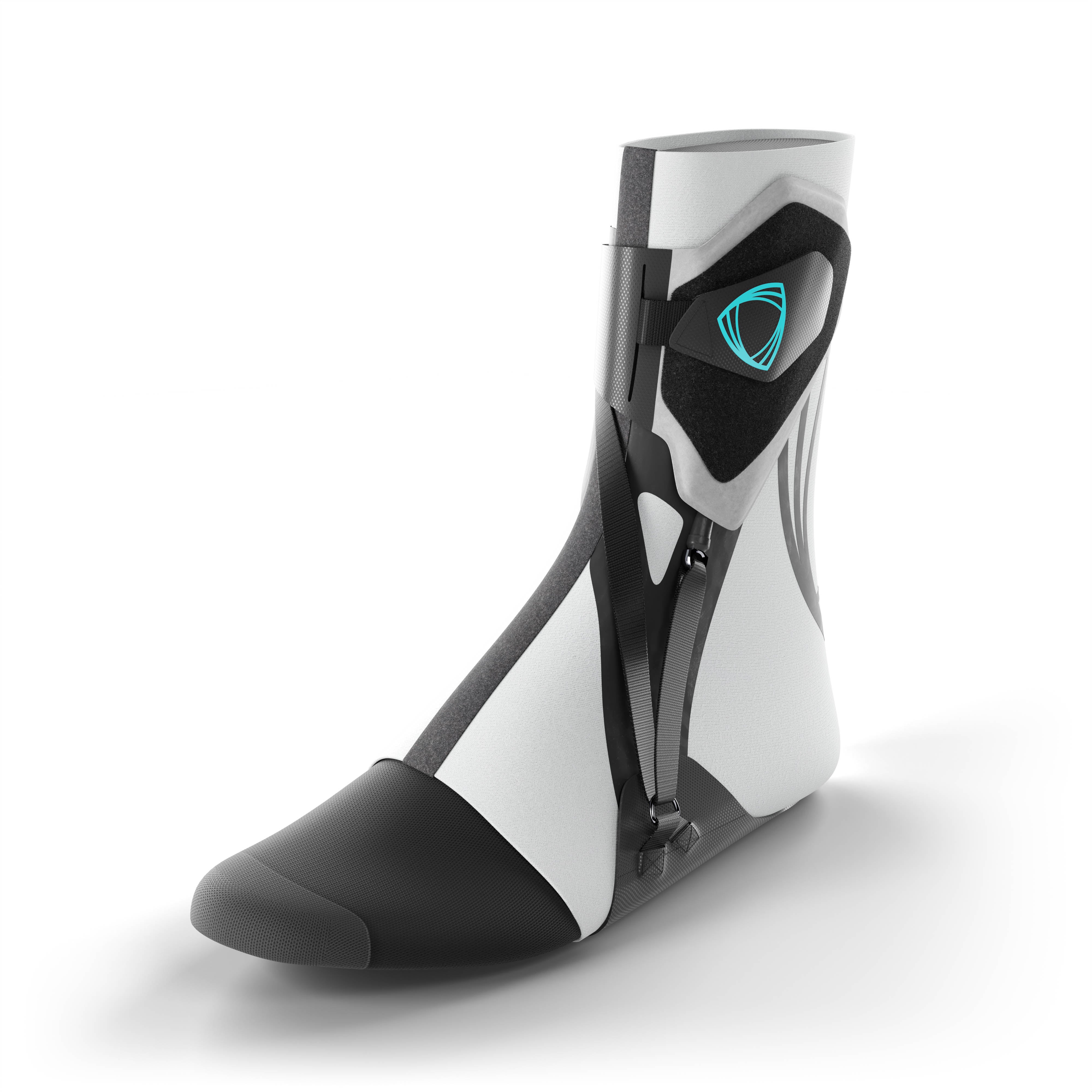 Gray ankle support brace