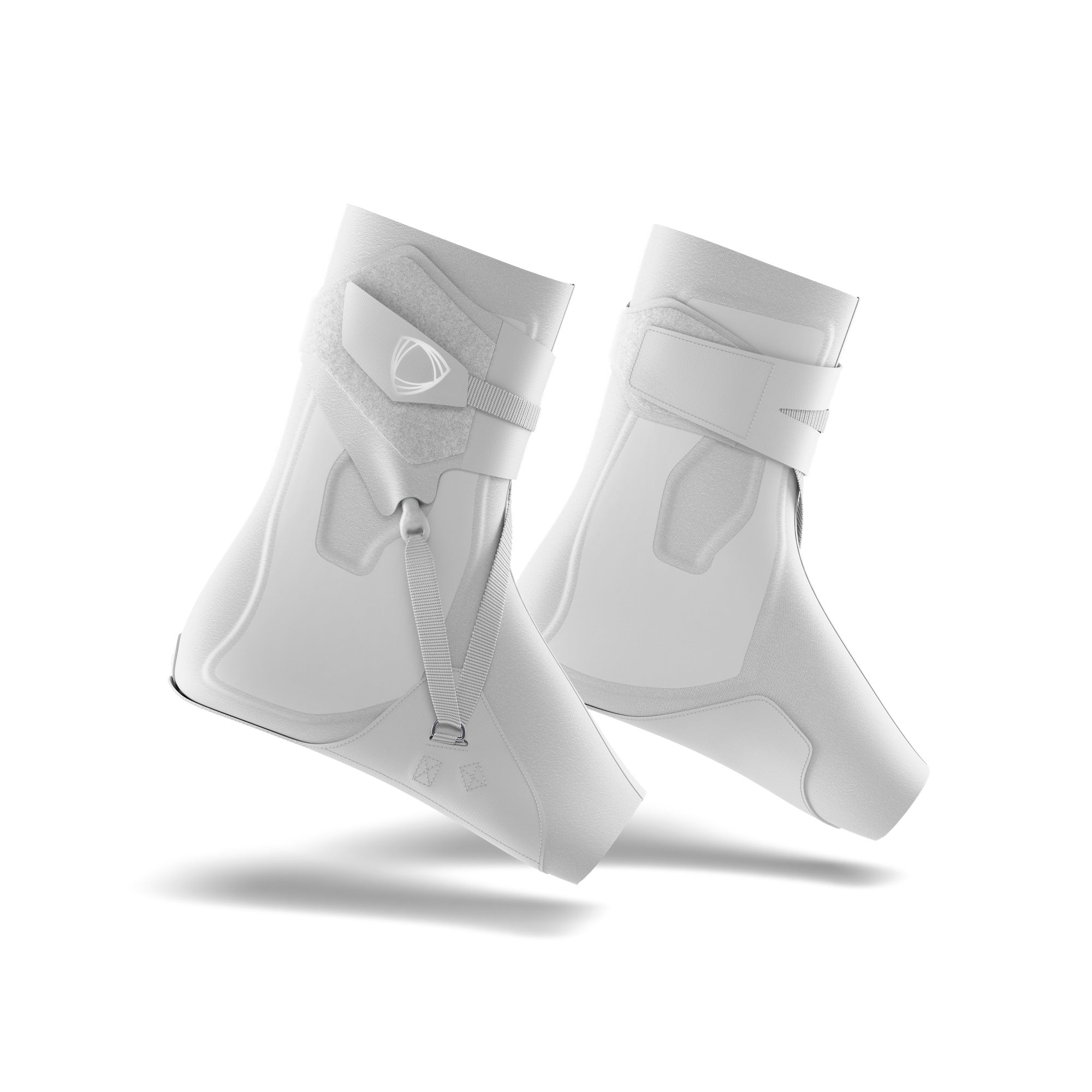 White ankle braces with maximum ankle support and sprained ankle protection